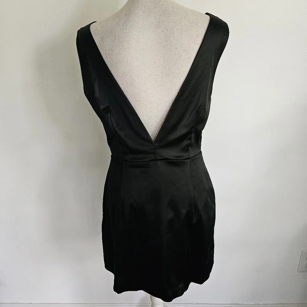 House of Harlow 1960 Black Satin Mini Dress